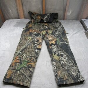 Mossy Oak Flintlock Bib Men Large 38x32 Insulated Hunting Overall Rain Waterfowl